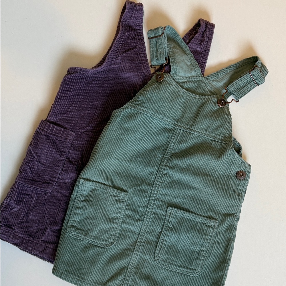 OshKosh B'gosh Teal Corduroy Overall dress BUNDLE
